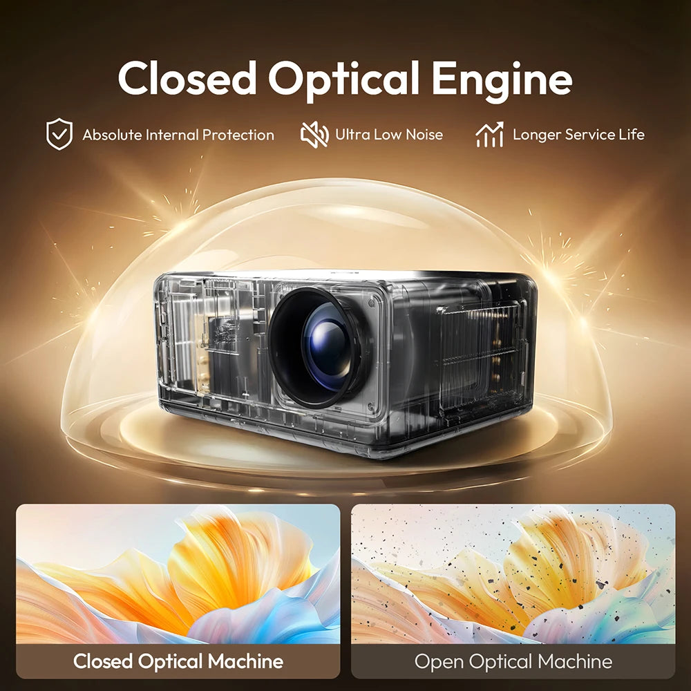 Smart Projector Native 1080P 4K Support Auto Focus HDR10 WiFi Home Theatre Projector 1500 Lumens