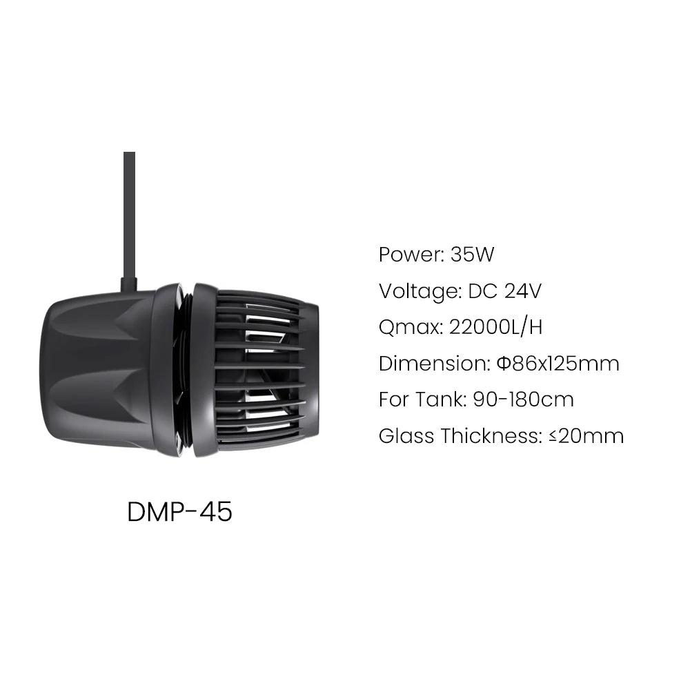 Aquarium Wavemaker Pump Smart Bluetooth App Control Cordless for Freshwater & Saltwater Tanks DMP-45 AU Plug