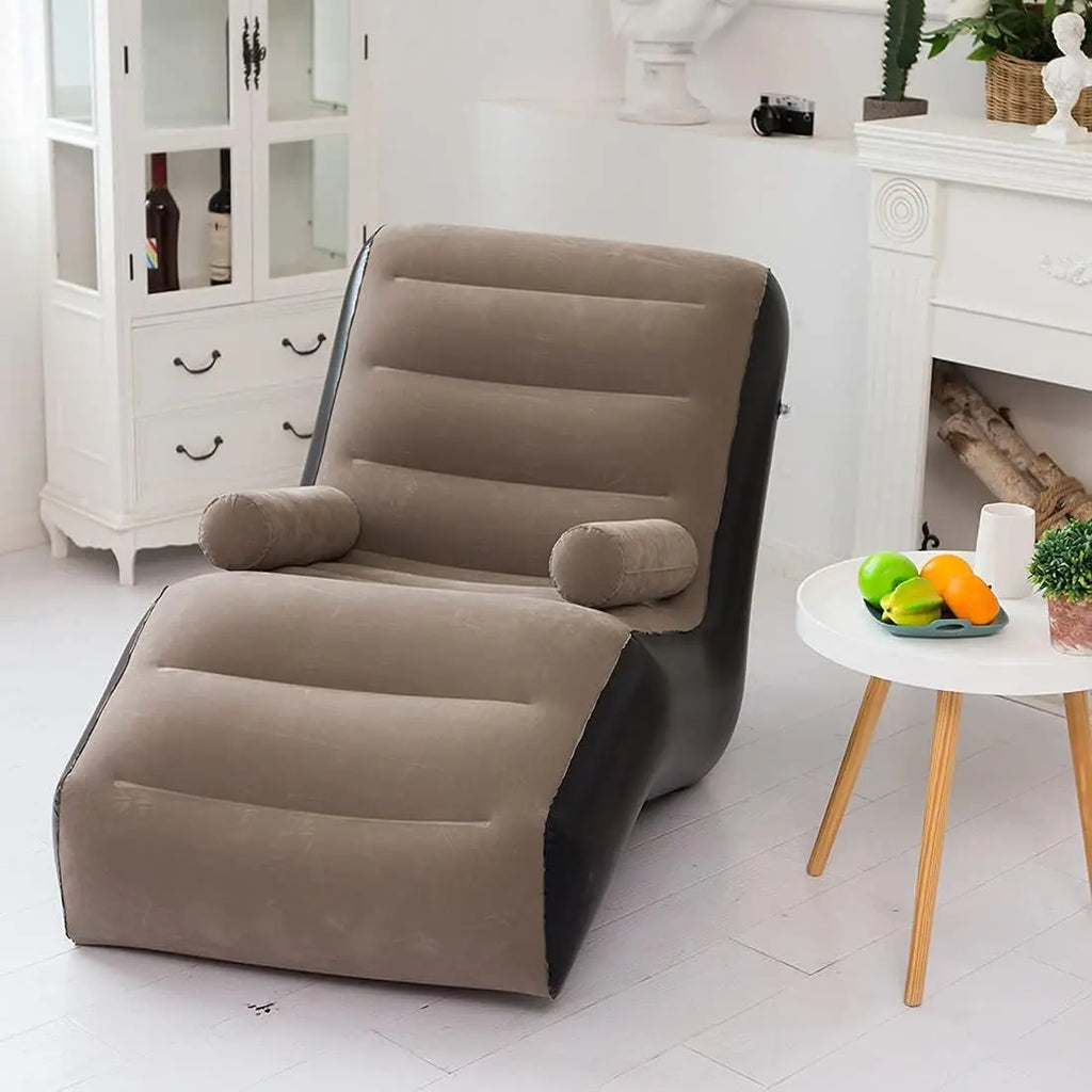 Inflatable Folding Lazy Sofa Lounge Chair Coffee 140 x 85 x 80 cm