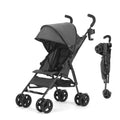 Travel Stroller Lightweight Foldable Portable Pushchair with Reclining Seat, Storage Basket and Canopy Grey