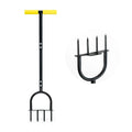 Garden Soil Aerator Lawn Hole Puncher Soil Loosening Tool Grass Aeration Spike Tool Black Yellow 96.5 × 27cm