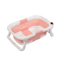Real Time Temperature Silicone Baby Bathtub Folding Non Slip Foot Bath Bucket Temperature Sensing Bathroom Tub 60.5 × 43 × 20.5cm