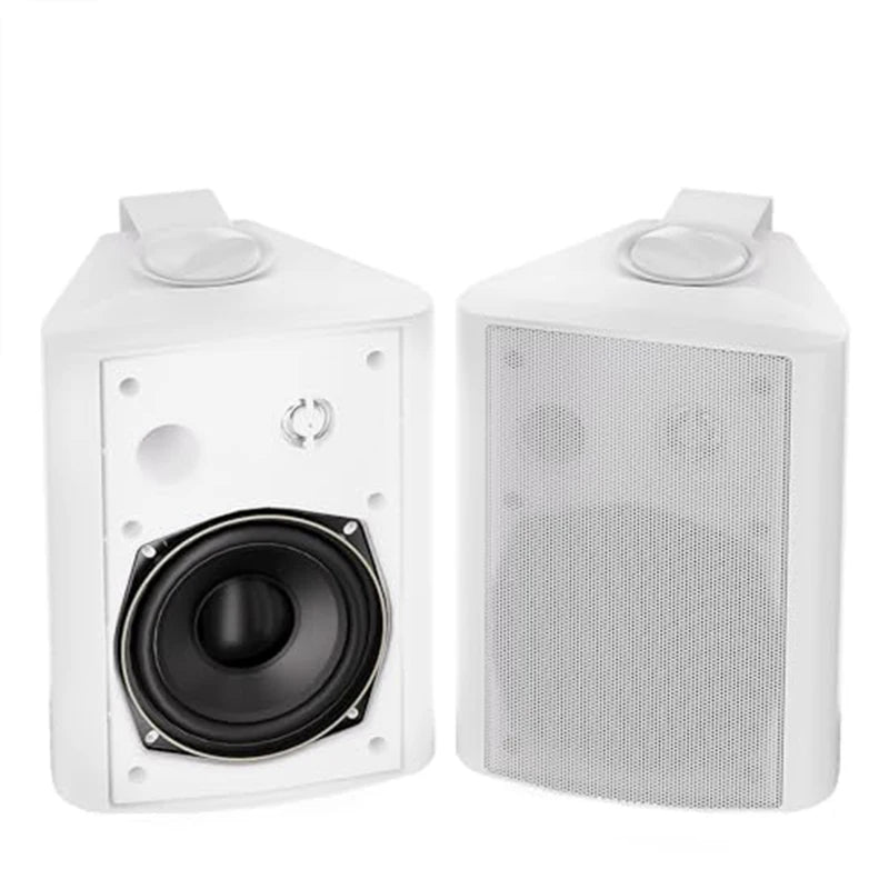 Outdoor Bluetooth Speaker 300W Waterproof Wall Mount Audio System All-Weather White 24.3x18.5x16.7cm