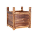 Wooden Raised Garden Bed Planter Box Flower Bed Elevated Garden Bed Raised Planter 30 x 30 x 38 cm Dark Brown