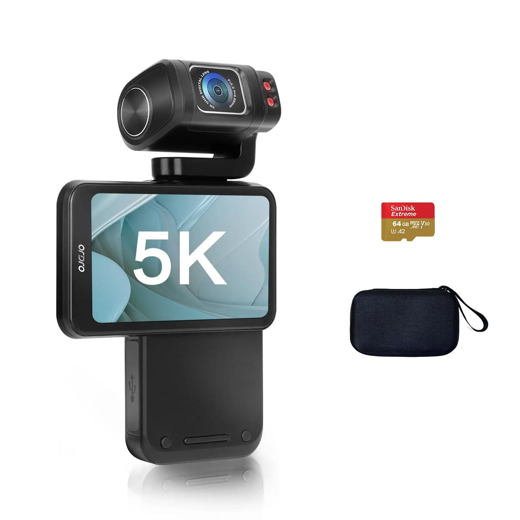 5K Digital Camcorder 30FPS Pocket Vlogging Camera with Image Stabilization and Large Display Screen