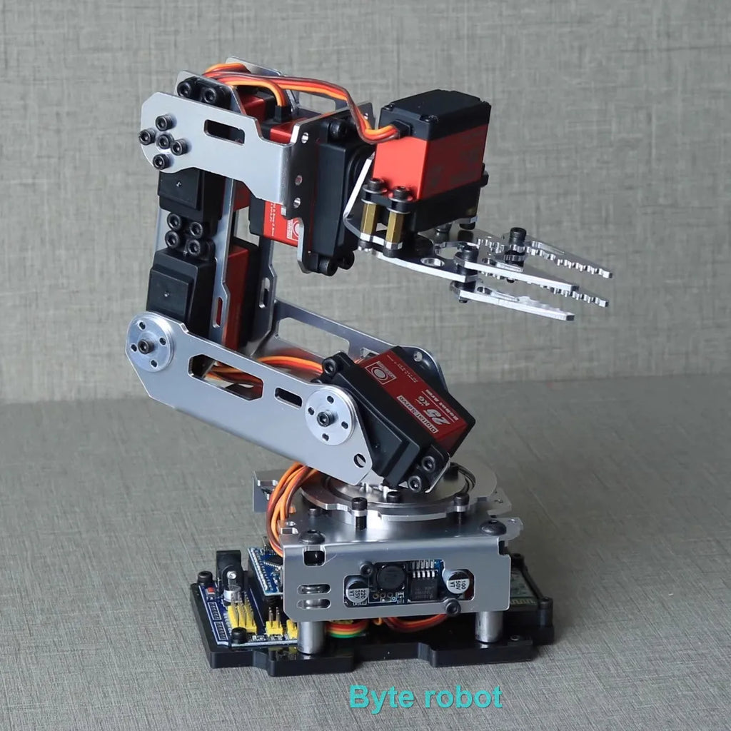 Robotic Arm Kit with APP Control Arduino Compatible Metal Robot Arm with 20KG Servos and Gripper Full Set