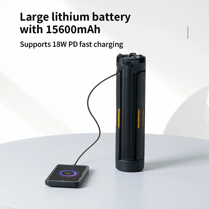 154cm Telescopic Camping Light 15600mAh Rechargeable LED Lantern Waterproof Collapsible Outdoor Flashlight Hiking Tent