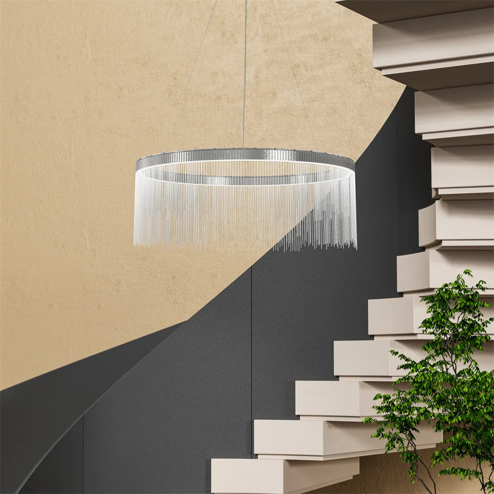 Chandelier Round Tassel Pendant Light 80x27cm