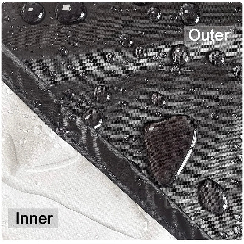 Outdoor Furniture Cover Waterproof Patio Protector UV and Rain Resistant Black 123x123x74cm