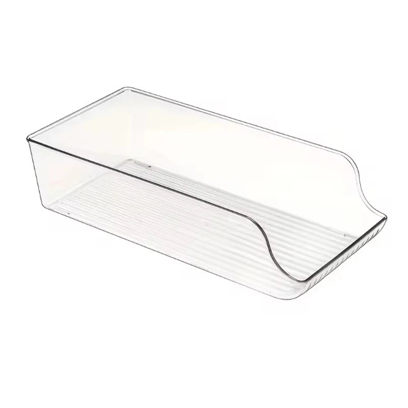 1 Tier Soda Can Dispenser Refrigerator Organizer Stackable Drink Storage Bin Clear Plastic Fridge Organizer Rack Beverage Holder