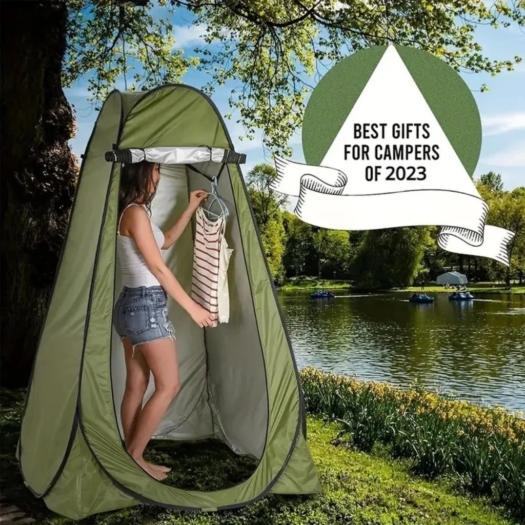 Camping Shower Tent Portable Privacy Shelter Outdoor Changing Toilet Tent Green 120x190cm
