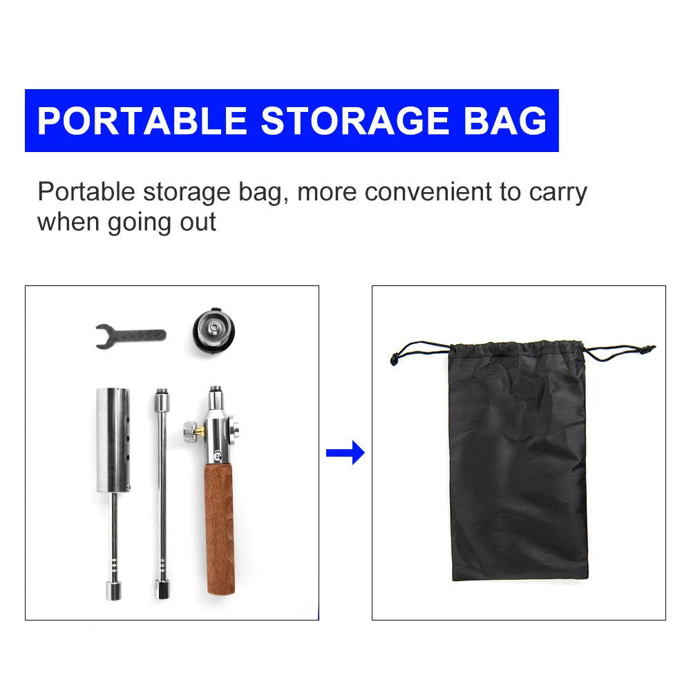 Long Handle Stainless Steel Outdoor Fire Starter Detachable Portable BBQ Camping Ignition Tool Easy Carry 57.5cm