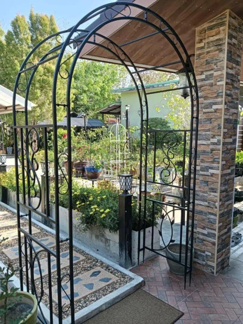 Garden Trellis Outdoor Privacy Trellis Climbing Plant and Vine Support Climbing Frame Black 134x59x215cm