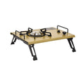 4000W Portable Gas Camping Stove Burner Stainless Steel Outdoor Cooker Strong Fire Heater Furnace Khaki