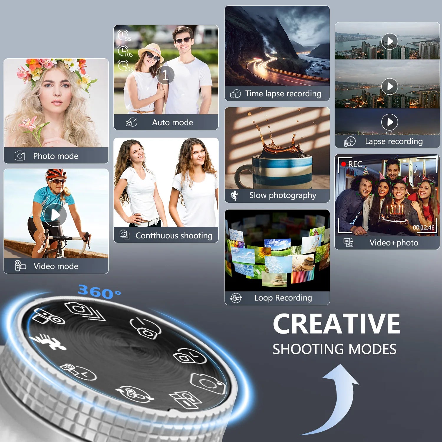 6K Digital Camera 84MP Vlogging Camera with Autofocus Anti Shake 3 Inch Flip Screen Flash and 64GB Memory Card