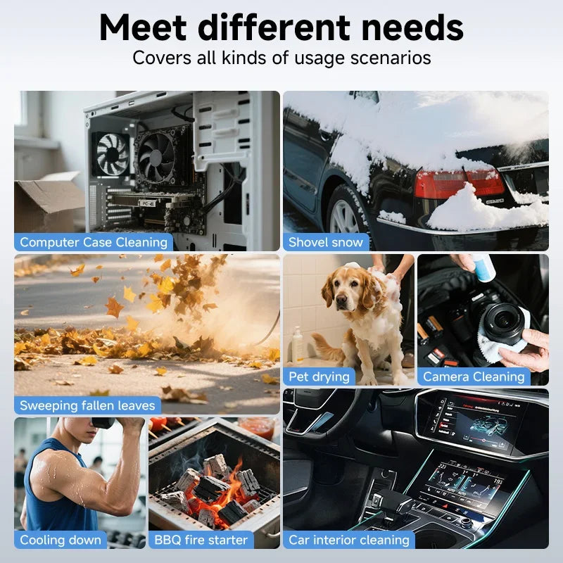 HFX04 2800000RPM Jet Blower Super Powerful Cordless Electric Air Duster Compressed Air Vacuum Car Cleaning Tool