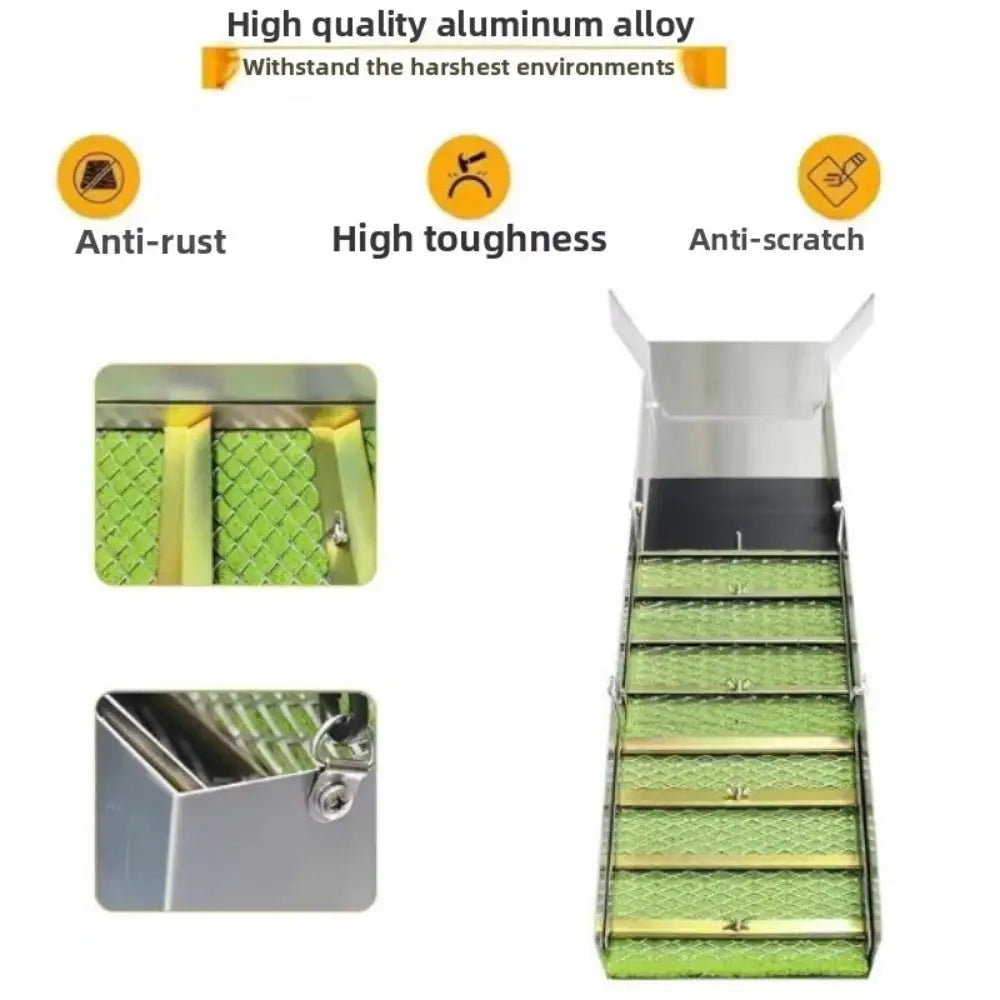Portable Folding Gold Sluice Box Lightweight Aluminium Alloy Non-Powered Gold Panning Kit 127x35x23cm