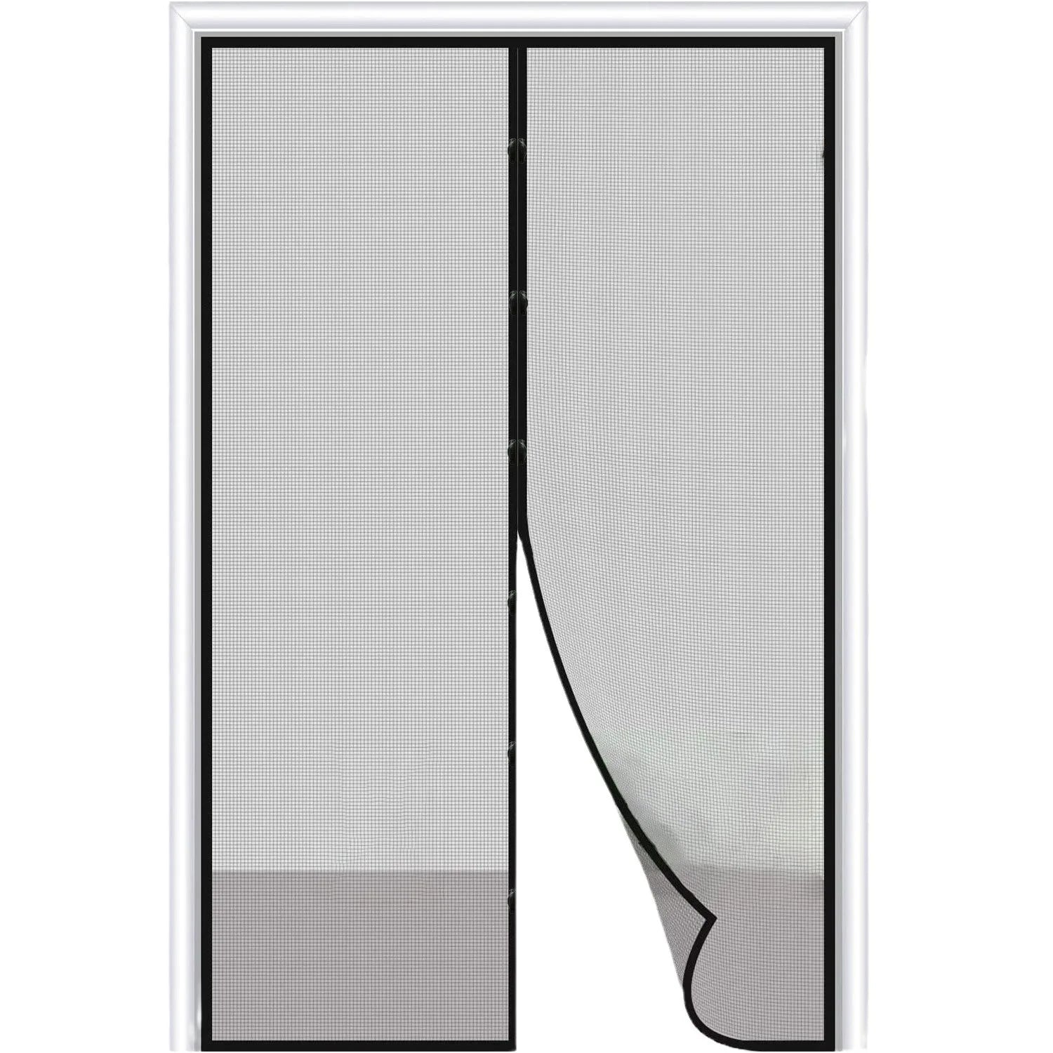 Door Curtain Fly Screen Door Hands-Free Self-Closing Anti-Bug Insect Indoor 120x210cm