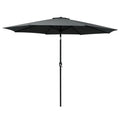 Outdoor Umbrella Table Umbrella Water-Resistant Steel Frame Suitable for Beach, Garden, Patio Black Ø3m