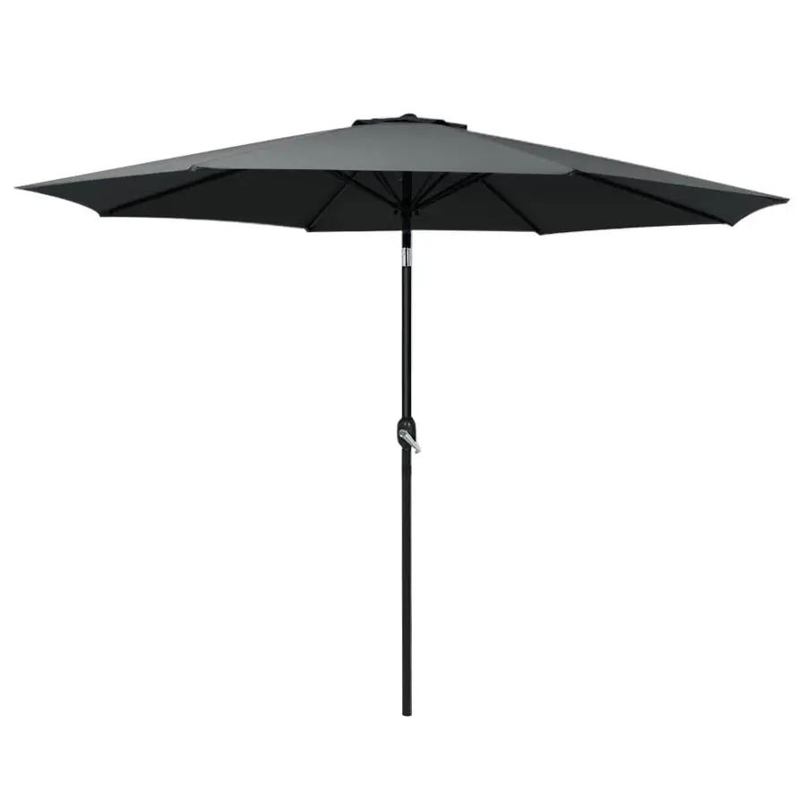 Outdoor Umbrella Table Umbrella Water-Resistant Steel Frame Suitable for Beach, Garden, Patio Black Ø3m