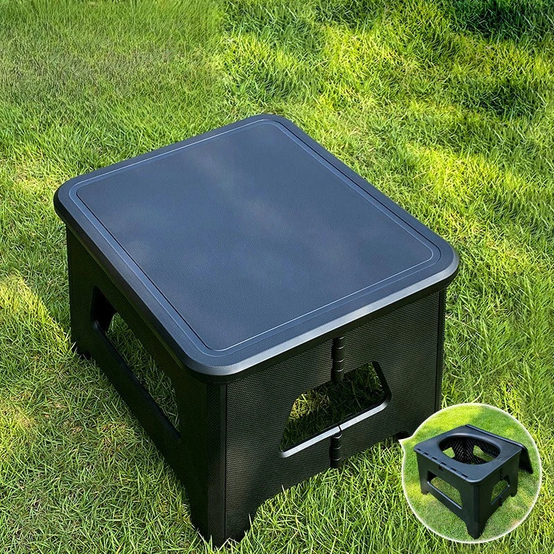 Portable Outdoor Camping Toilet Adult Mobile Toilet Equipment Hiking Travel Camp Supplies Accessory Black 36.7 × 32 × 26cm