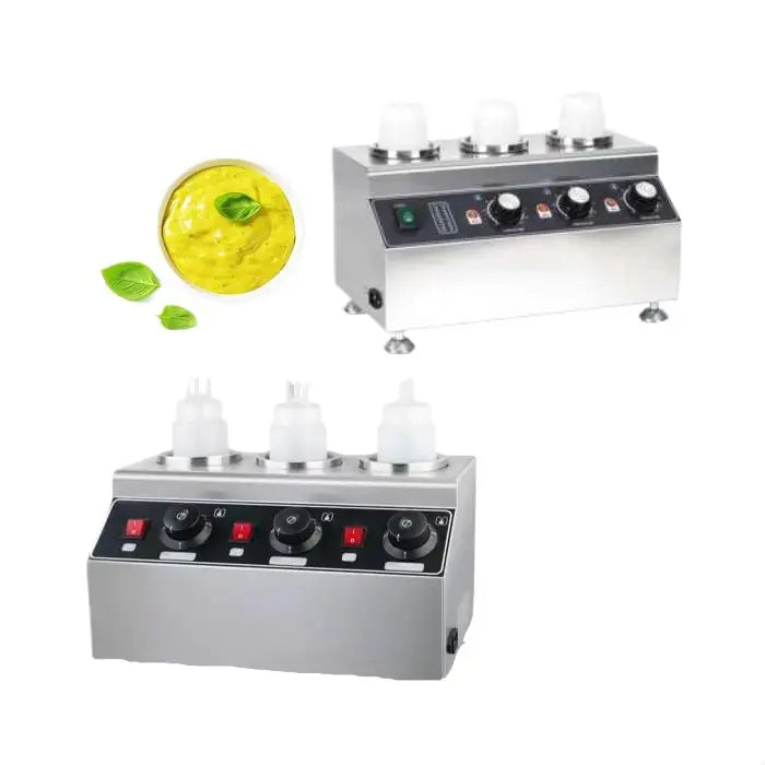 Electric Sauce Warmer Stainless Steel 3 Hole Food Warmer with Precise Temperature Control for Commercial Kitchens