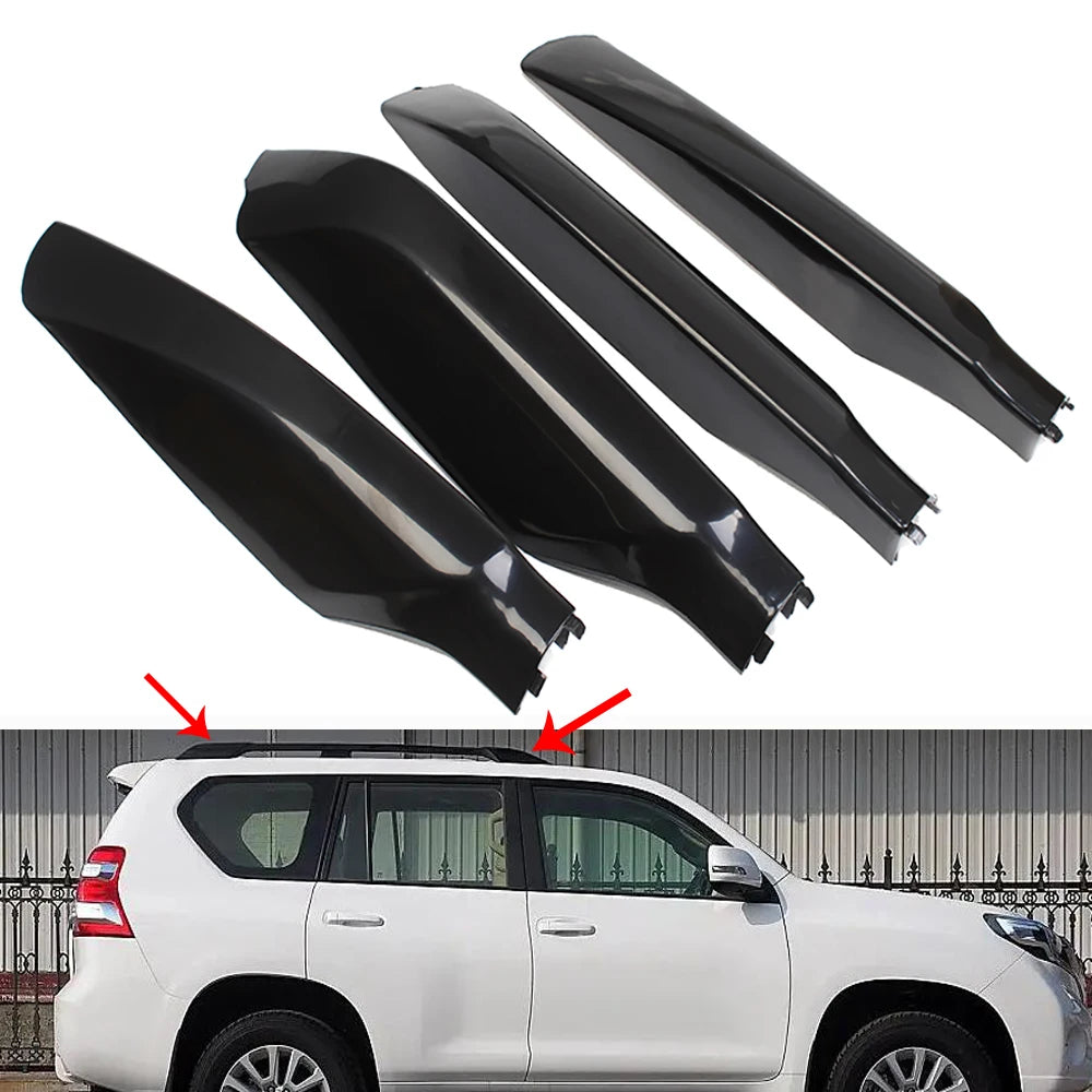 4PCS Roof Rack Rail End Cover Shell Replacement for Toyota Land Cruiser Prado 150 FJ150 2010-2018 Car Accessories