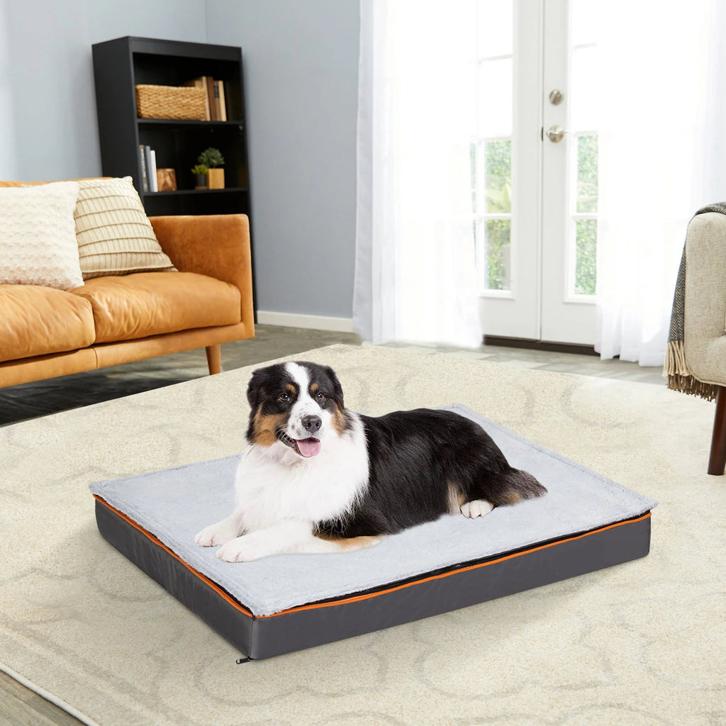 Dog Pet Bed Large Padded Orthopedic Dog Bed Foam Cushion Pets Pillow Bed with Washable Cover 120x90x10cm