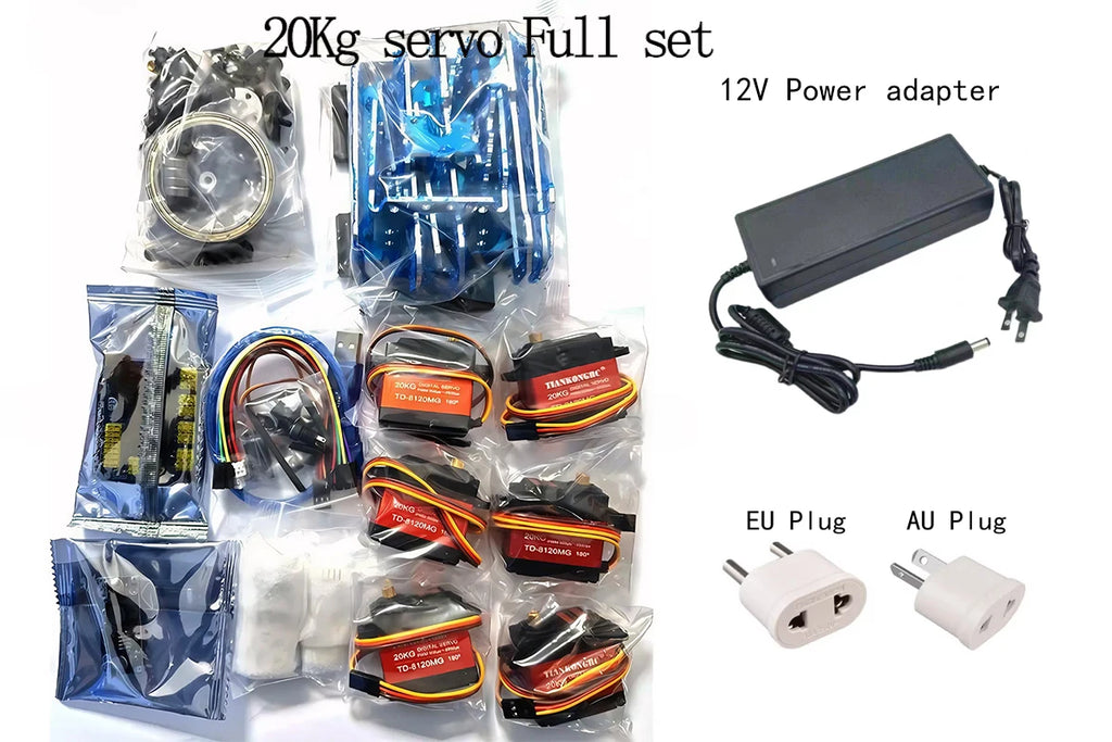 Robotic Arm Kit with APP Control Arduino Compatible Metal Robot Arm with 20KG Servos and Gripper Pro Set