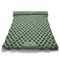 Outdoor Camping Double Inflatable Mattress Extra Wide Sleeping Pad Ultralight Folding Bed Mat Car Travel Sleeping Mat Spring Rain Green