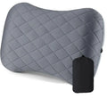 Ultralight Inflatable Camping Pillow Soft Washable Cover Ergonomic Travel Pillow Neck Lumbar Support Cushion Light Grey 32×46cm