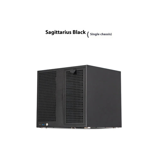 8 Bay NAS Computer Case MATX NAS Chassis with ATX Power Supply Support Full Height PCIe Black 21.8L