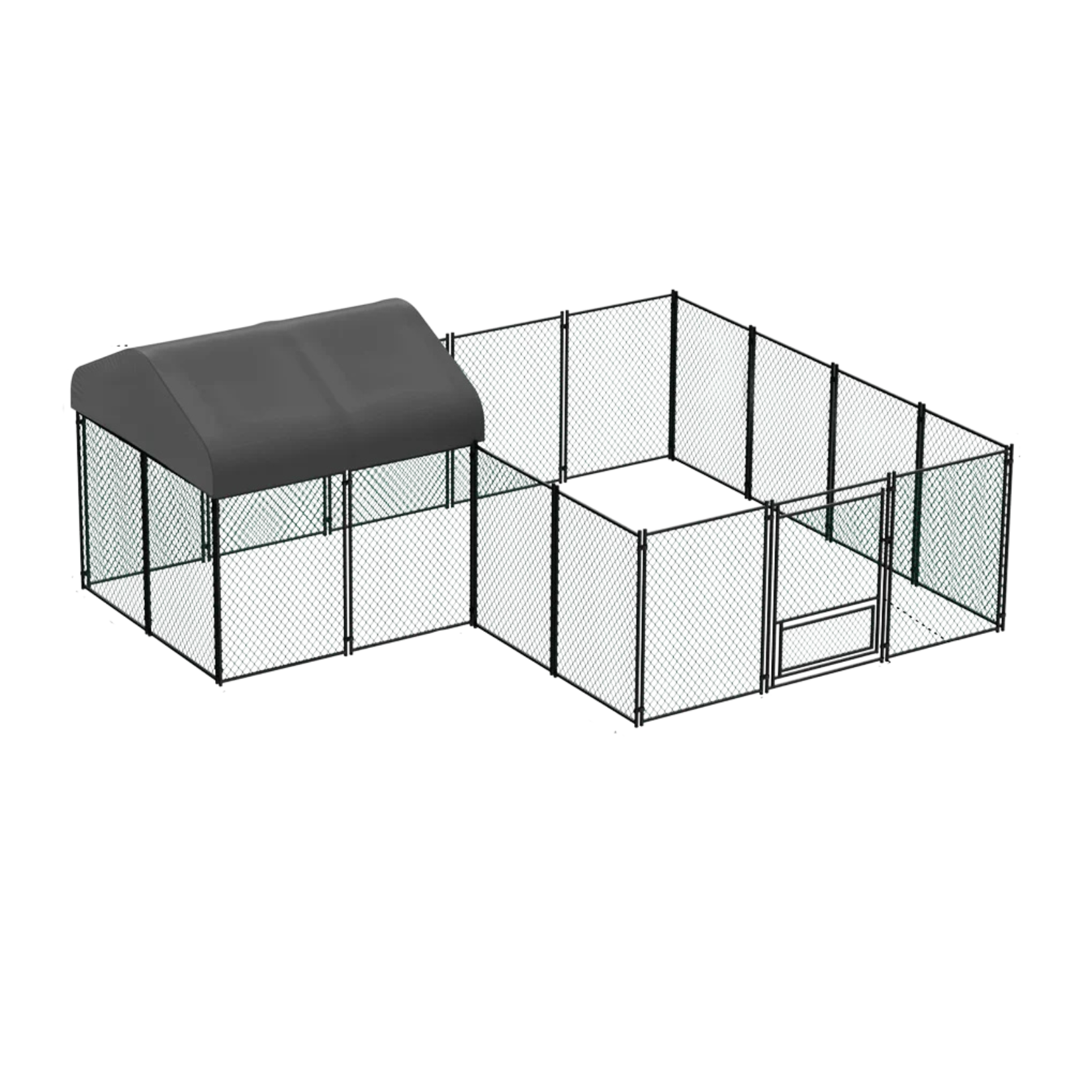 Chicken Run Chook Run Chicken Enclosure Heavy Duty XL Metal Cage with Waterproof UV Cover 393 x 160 x 156 cm Grey