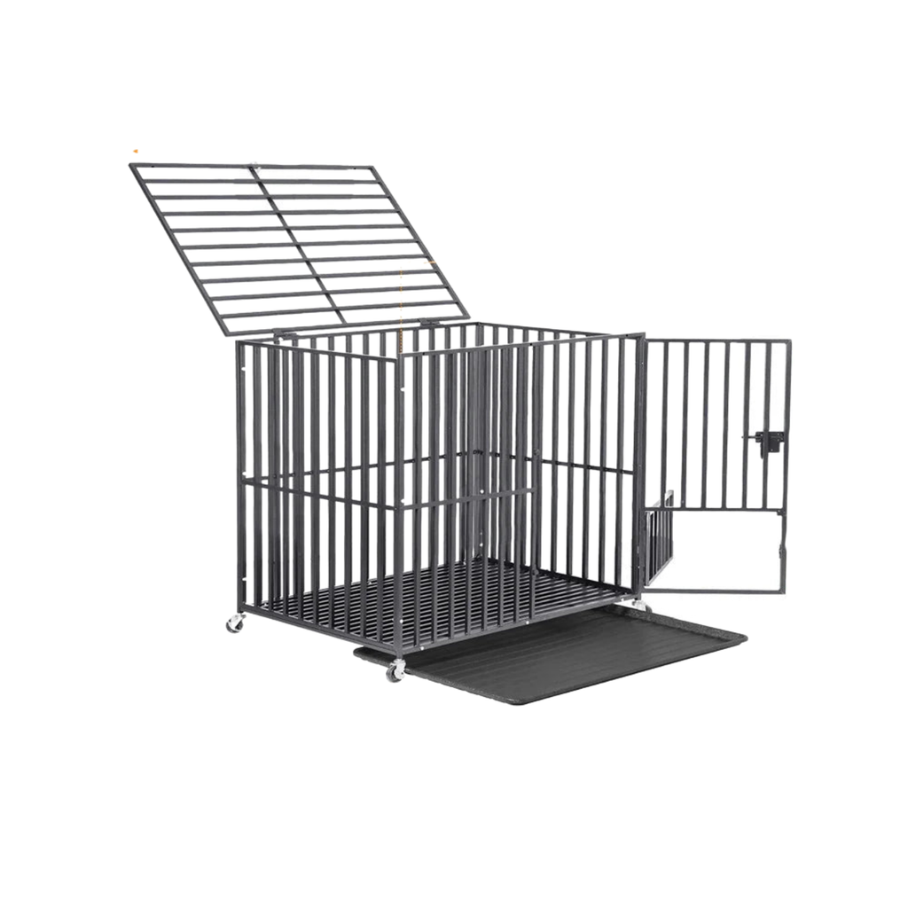 Dog Crate Dog Kennel Pet Crate Large Heavy Duty  Foldable 95 x 57 x 81 cm