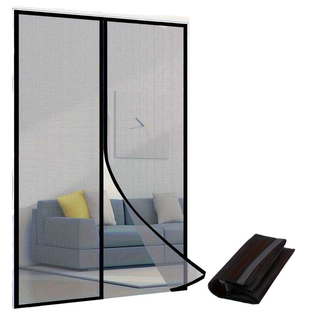 Door Curtain Fly Screen Door Hands-Free Self-Closing Anti-Bug Insect Indoor 110x210cm