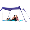 Sky Blue Beach Tent Sun Shelter Beach Canopy Sun shelter With 4 Sandbags Portable Easy-Setup Canopy 3x3m