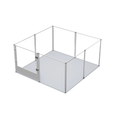 Dog Puppy Playpen Exercise Pen Containment Pen For Small & Medium Dogs and Rabbits silver 132 x 132 x 80.5 cm