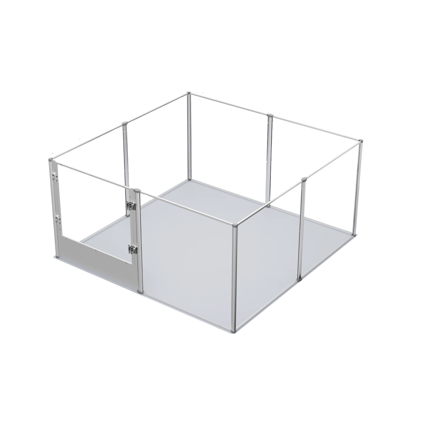 Dog Puppy Playpen Exercise Pen Containment Pen For Small & Medium Dogs and Rabbits silver 132 x 132 x 80.5 cm