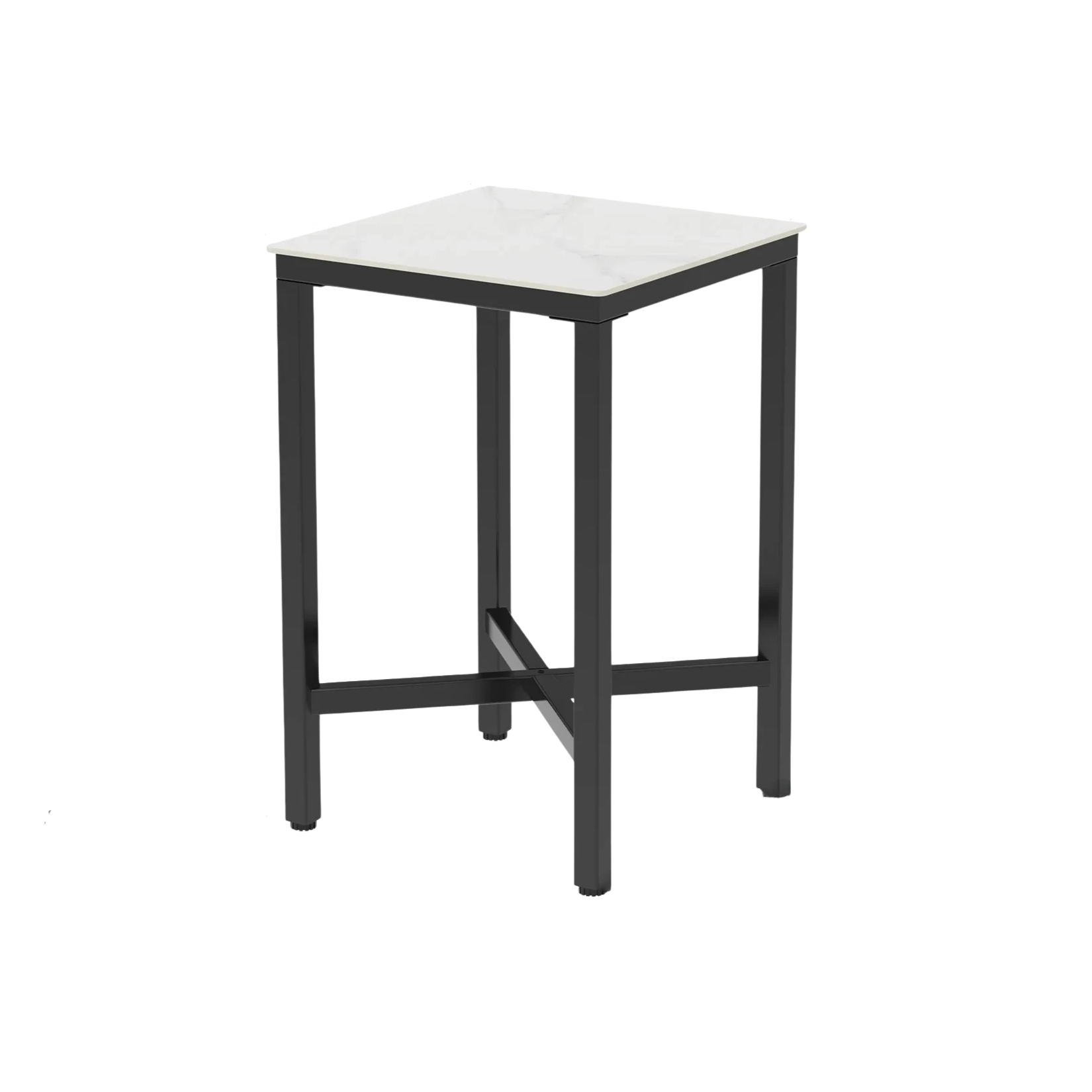Bar Table 70x70x105cm Square Top Kitchen Table Restaurant Pub or Club Marble Look